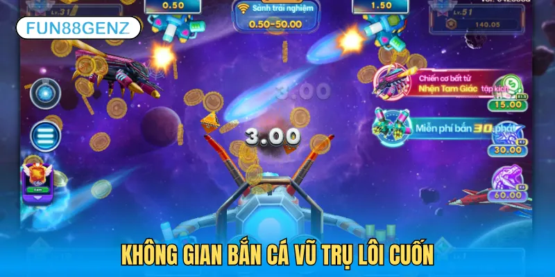 Bắn cá vũ trụ với không gian săn thưởng lôi cuốn